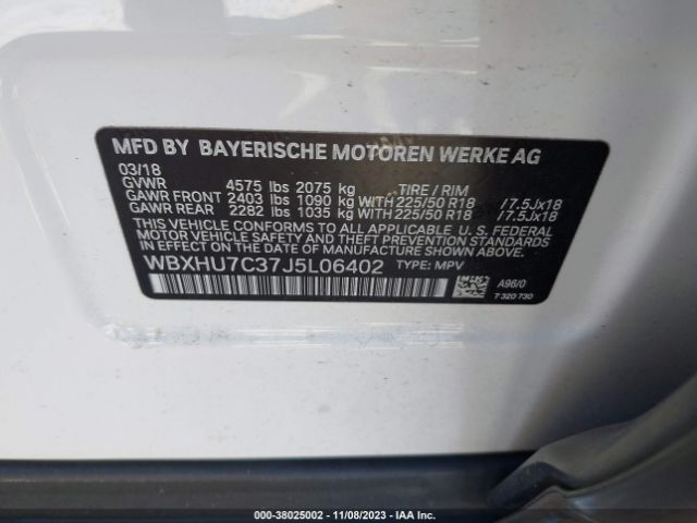 WBXHU7C37J5L06402 BMW X1 Sdrive28i