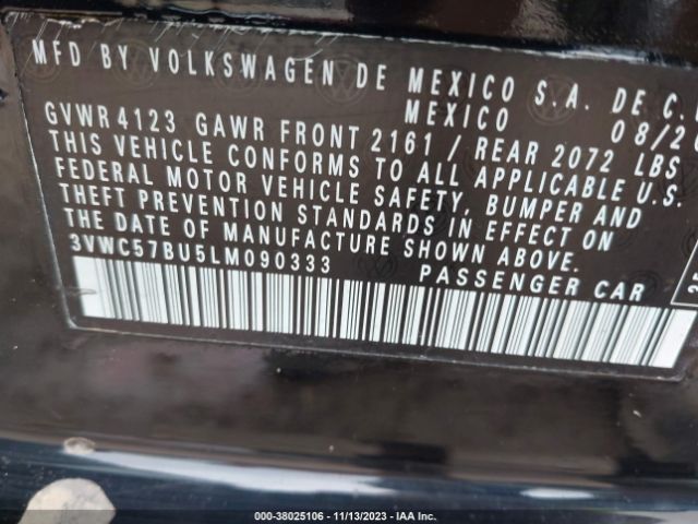2020 VOLKSWAGEN JETTA 3VWC57BU5LM090333 Photo 8