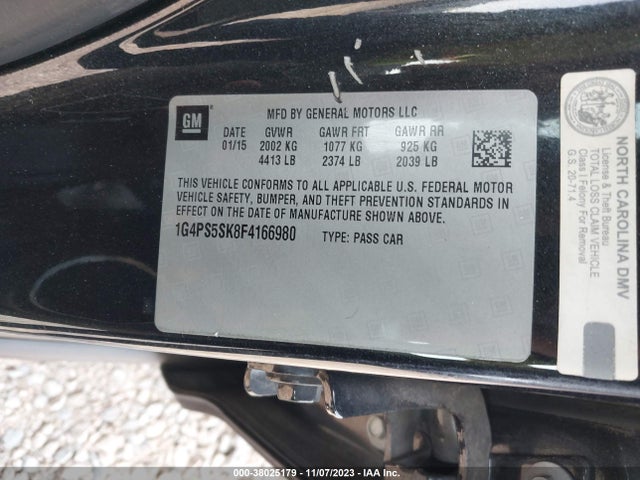 1G4PS5SK8F4166980 Buick Verano Leather Group