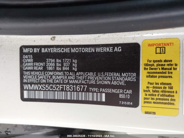 2015 MINI HARDTOP WMWXS5C52FT831677 Photo 8