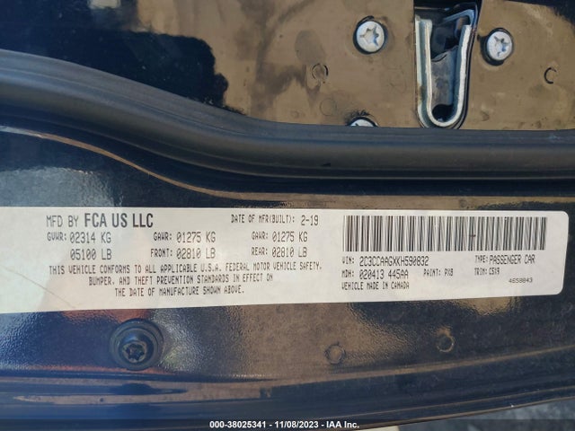2C3CCAAGXKH590832 Chrysler 300 Touring