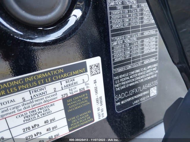 2020 JAGUAR F-PACE SADCJ2FX7LA648335 Photo 8