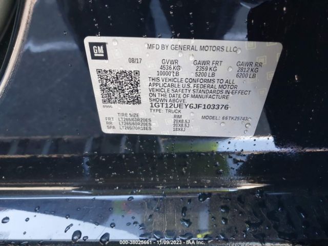 1GT12UEY6JF103376 GMC Sierra 2500hd Denali