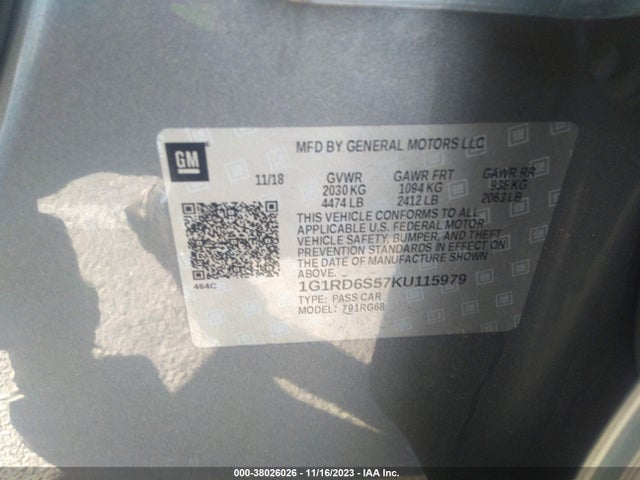 Chevrolet Volt Premier 2019 1G1RD6S57KU115979 Image 9