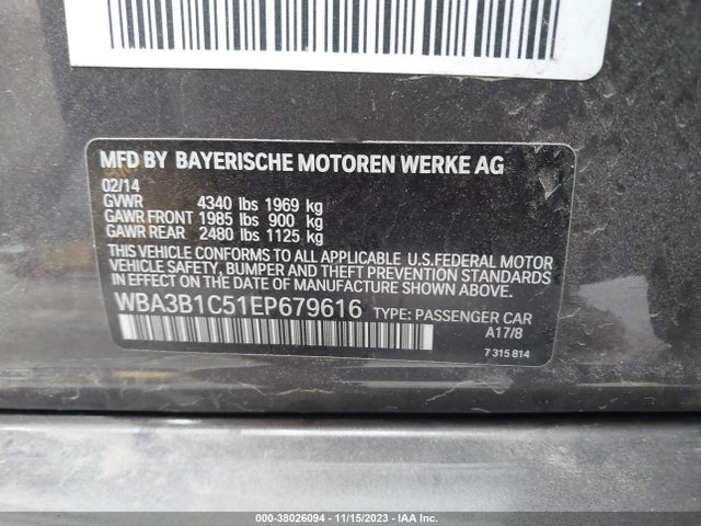 BMW 320i 2014 WBA3B1C51EP679616 Image 9