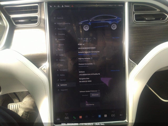 2016 TESLA MODEL X 60D/70D/75D/90D/P100D VIN: 5YJXCBE25GF009204