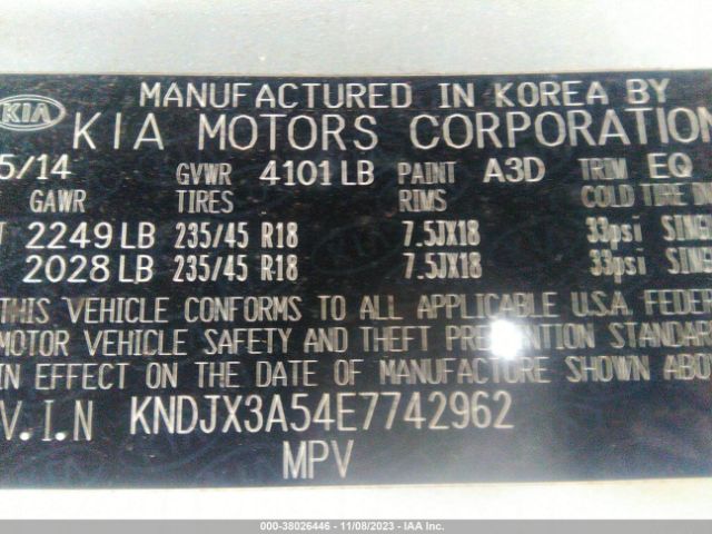 KNDJX3A54E7742962 KIA Soul !