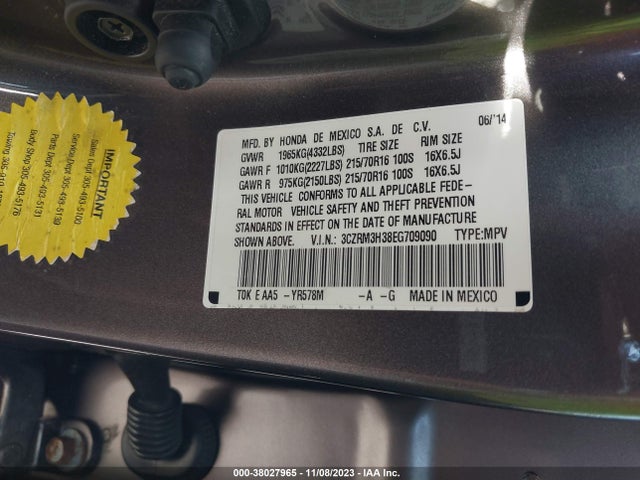 Honda CR-V LX 2014 3CZRM3H38EG709090 Image 9