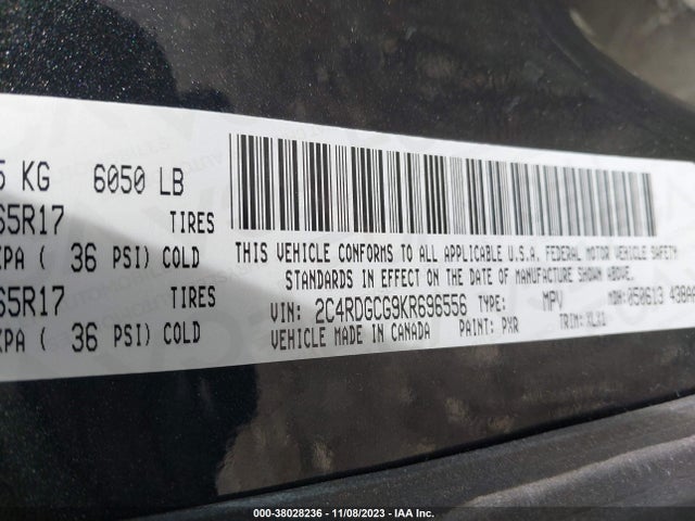 Dodge Grand Caravan Sxt 2019 2C4RDGCG9KR696556 Image 9