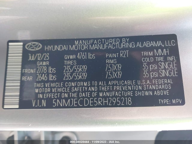 Hyundai Tucson Limited 2024 5NMJECDE5RH295218 Image 9