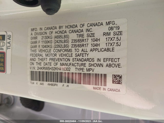 Honda CR-V LX 2019 2HKRW5H32KH416302 Image 9