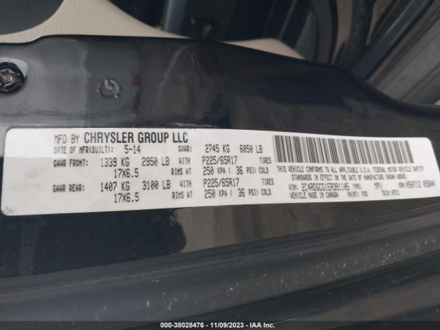 2C4RDGCG1ER391105 Dodge Grand Caravan Sxt