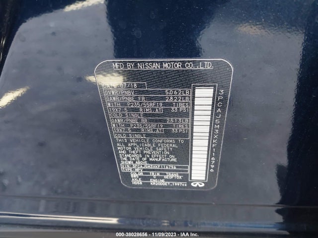 3PCAJ5M3XKF116796 Infiniti QX50
