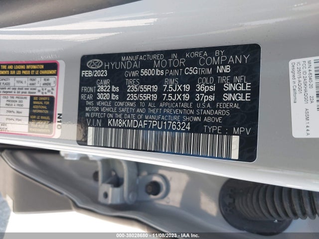 2023 HYUNDAI IONIQ 5 SE VIN: KM8KMDAF7PU176324
