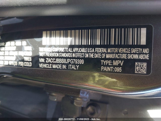 ZACCJBBB8JPG79399 Jeep Renegade Latitude 4x4