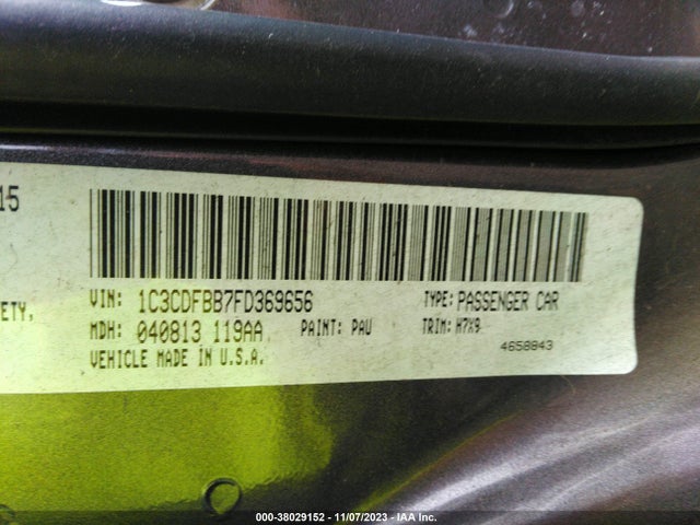 Dodge DART SXT 2015 1C3CDFBB7FD369656 Image 9