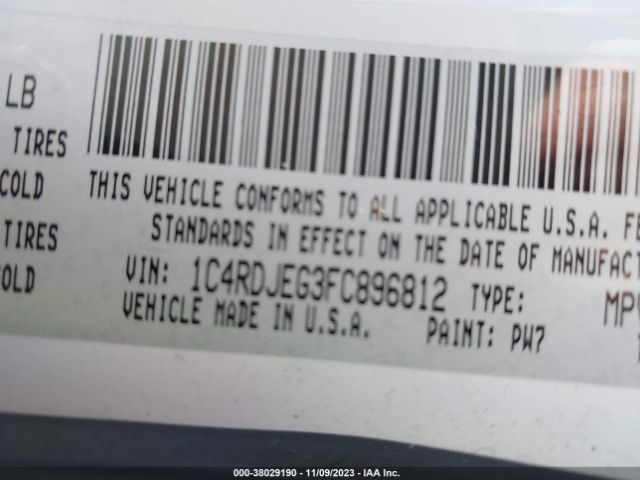 1C4RDJEG3FC896812 Dodge Durango Citadel