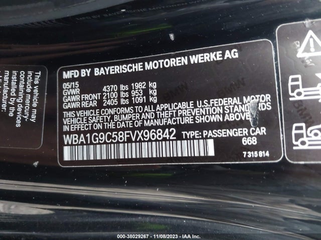WBA1G9C58FVX96842 BMW 228I