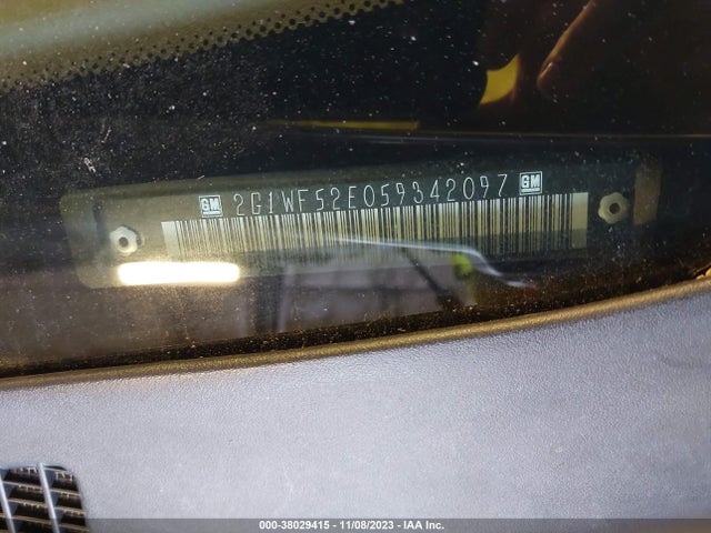 2005 CHEVROLET IMPALA BASE VIN: 2G1WF52E059342097