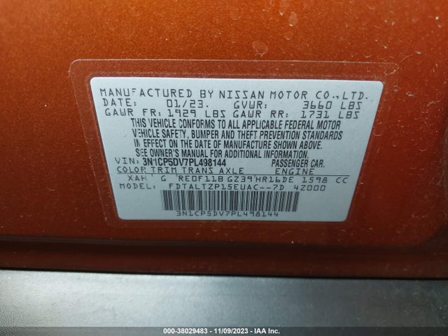 Nissan Kicks Sr Xtronic Cvt 2023 3N1CP5DV7PL498144 Image 9