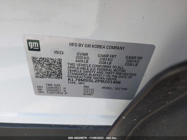 Chevrolet Trailblazer Awd Activ 2023 KL79MSSL2PB201456 Image 9