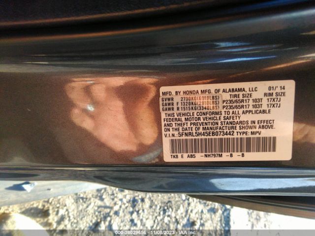 5FNRL5H45EB073442 Honda ODYSSEY EX