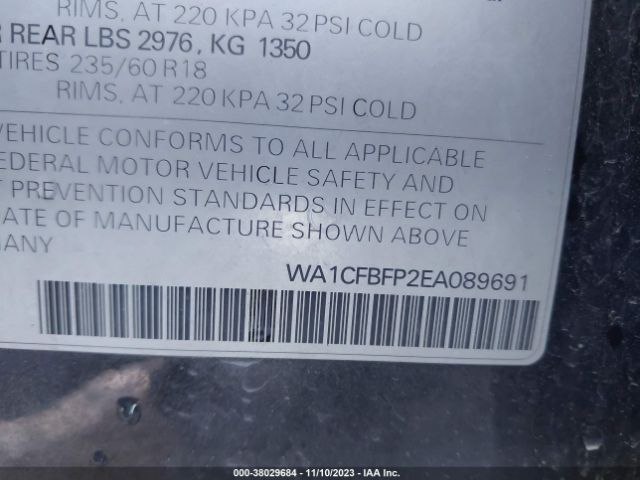 WA1CFBFP2EA089691 Audi Q5 2.0t Premium