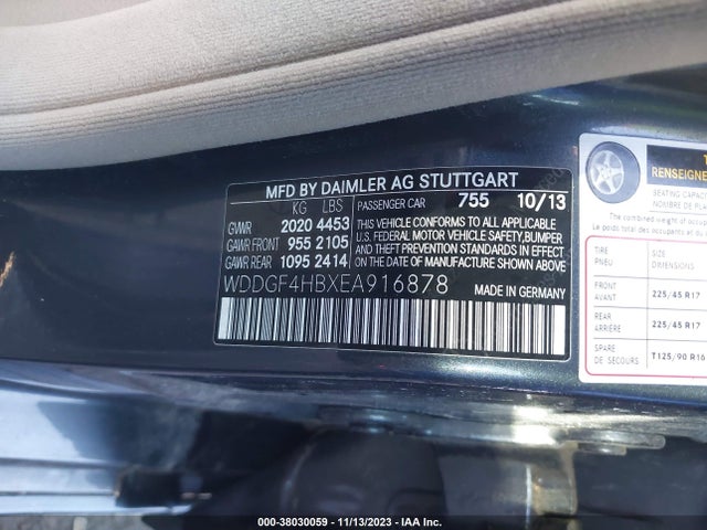 WDDGF4HBXEA916878 Mercedes-Benz C 250 Luxury/sport