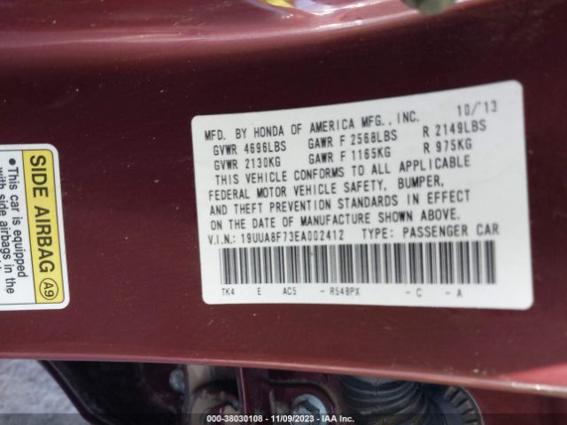 19UUA8F73EA002412 Acura Tl 3.5