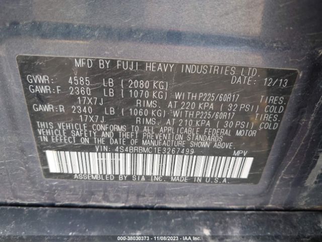 4S4BRBMC1E3267499 Subaru Outback 2.5i Limited