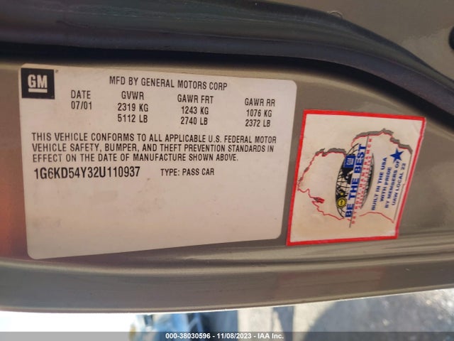 2002 CADILLAC DEVILLE LIVERY PKG VIN: 1G6KD54Y32U110937