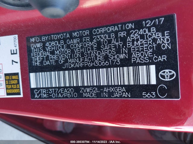 Toyota Prius Prime Plus/premium/advanced 2017 JTDKARFP6H3066173 Image 9