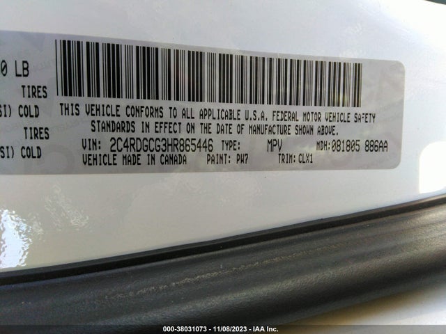 Dodge Grand Caravan Sxt 2017 2C4RDGCG3HR865446 Image 9