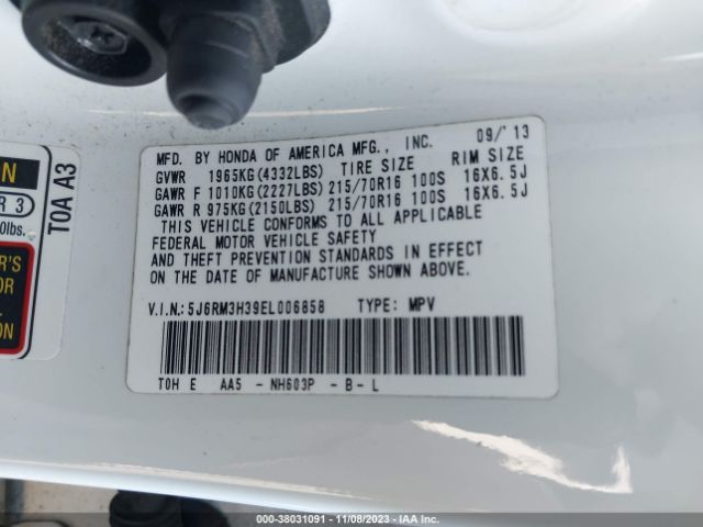 5J6RM3H39EL006858 Honda CR-V LX