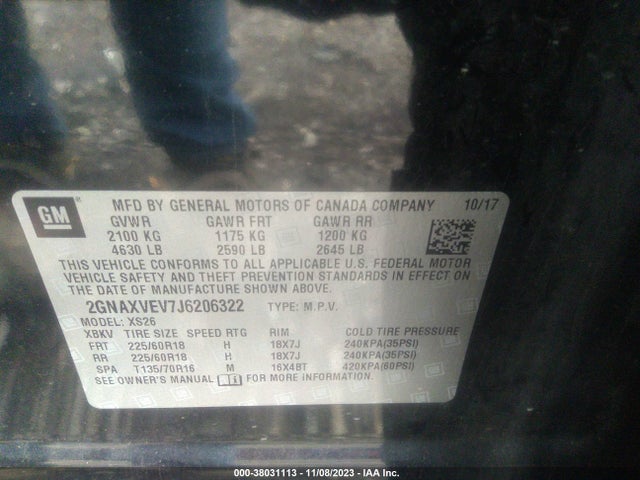 Chevrolet Equinox Premier 2018 2GNAXVEV7J6206322 Image 9