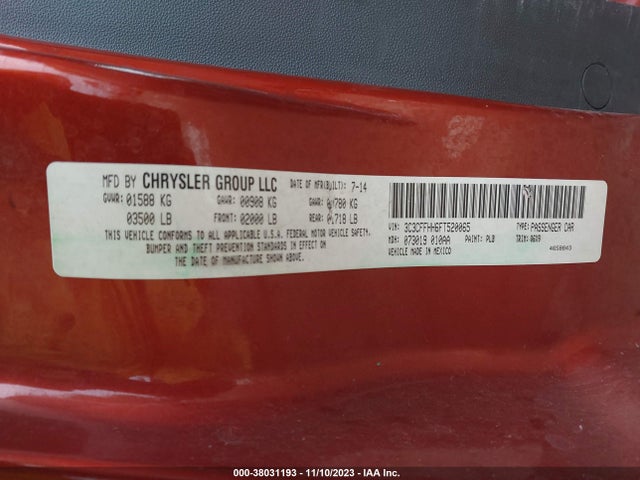 2015 FIAT 500 3C3CFFHH6FT520065 Photo 8