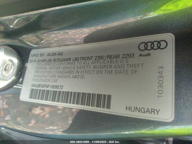 WAUBFGFF6F1009572 Audi A3 2.0t Premium