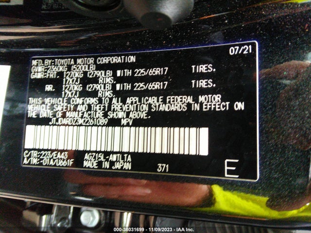 JTJDARDZ3M2261089 Lexus NX 300