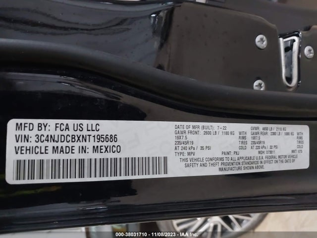 Jeep Compass Limited 4x4 2022 3C4NJDCBXNT195686 Image 9