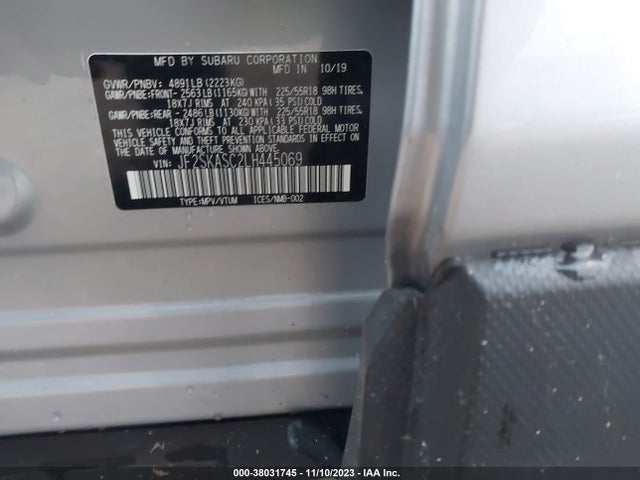 2020 SUBARU FORESTER LIMITED VIN: JF2SKASC2LH445069