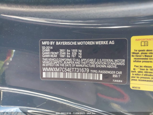2014 MINI HARDTOP WMWXM7C54ET731679 Photo 8