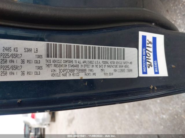 3C4PDCAB8FT599889 Dodge JOURNEY SE