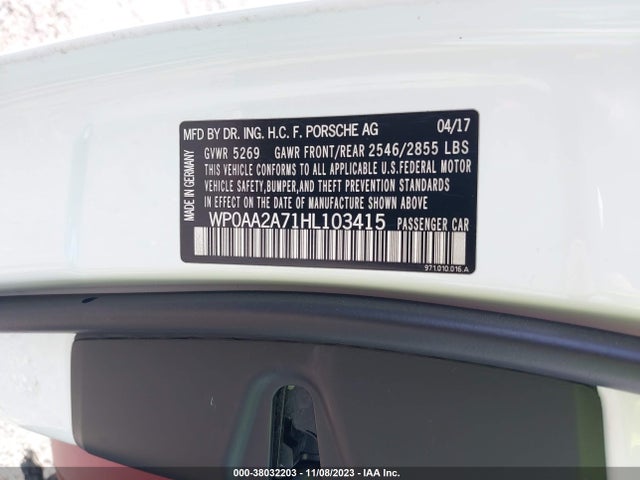 2017 PORSCHE PANAMERA WP0AA2A71HL103415 Photo 8