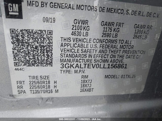 GMC Terrain Awd Sle 2020 3GKALTEV0LL156861 Image 9