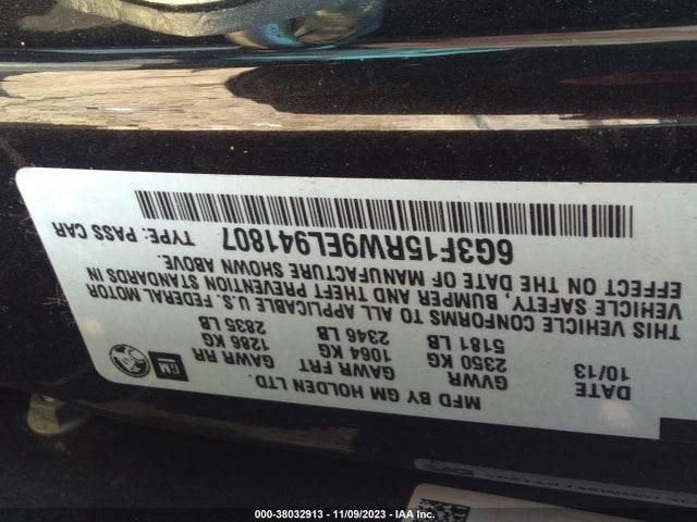 Chevrolet SS 2014 6G3F15RW9EL941807 Image 9