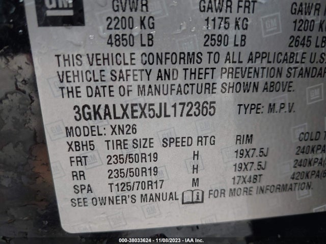 3GKALXEX5JL172365 GMC Terrain Denali