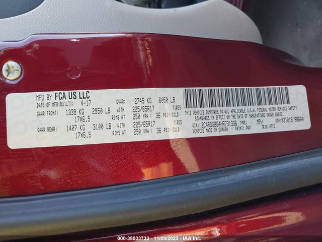 Dodge Grand Caravan Se 2017 2C4RDGBG4HR731336 Image 9