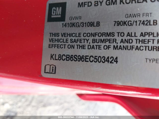 Chevrolet Spark Ls Auto 2014 KL8CB6S96EC503424 Image 9