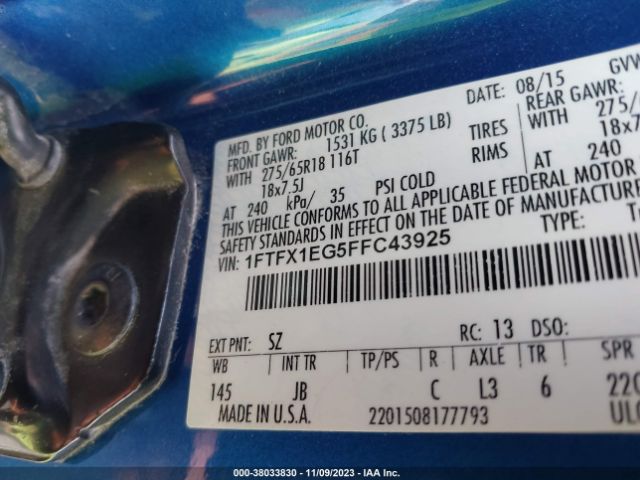 1FTFX1EG5FFC43925 Ford F-150 Xlt