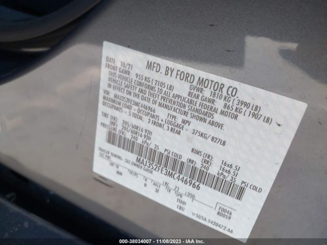 MAJ3S2FE3MC446966 Ford ECOSPORT S
